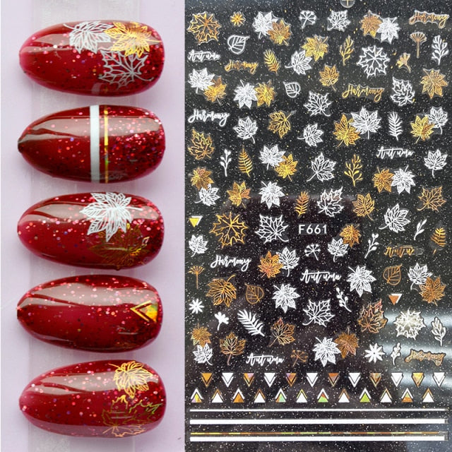 Summer Tropical Beach Coconut Tree Slippers 3D Nail Sticker Leaves Shell Transfer Decals Slider Decoration Manicures