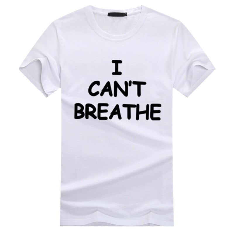 I cant breathe Men's sport outdoor T-Shirt justice for Floyd Exercise Men Modal Tee O-Neck Plus Size summer clothing J