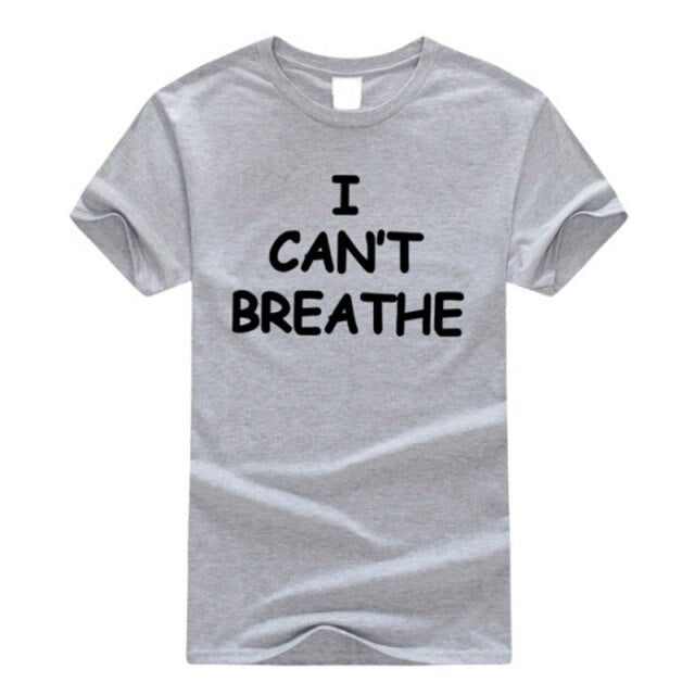 I cant breathe Men's sport outdoor T-Shirt justice for Floyd Exercise Men Modal Tee O-Neck Plus Size summer clothing J