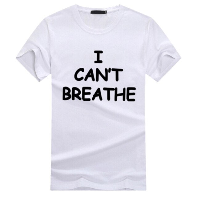 I cant breathe Men's sport outdoor T-Shirt justice for Floyd Exercise Men Modal Tee O-Neck Plus Size summer clothing J