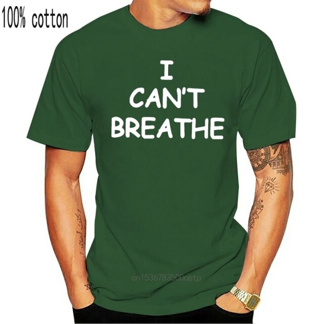 men tops t-shirt awesome cotton I cant breathe loose big fat  plus size t shirts