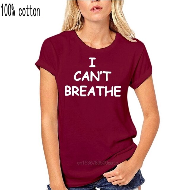 men tops t-shirt awesome cotton I cant breathe loose big fat  plus size t shirts