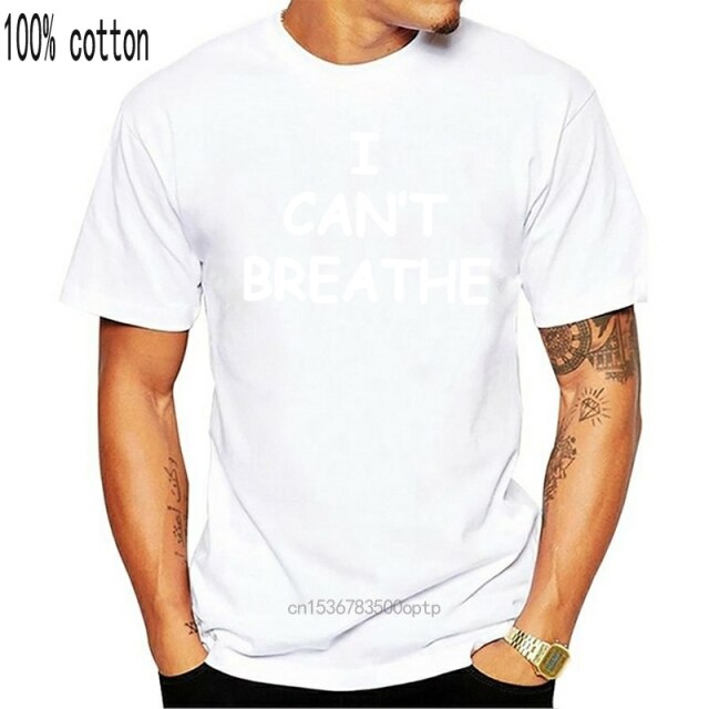 men tops t-shirt awesome cotton I cant breathe loose big fat  plus size t shirts