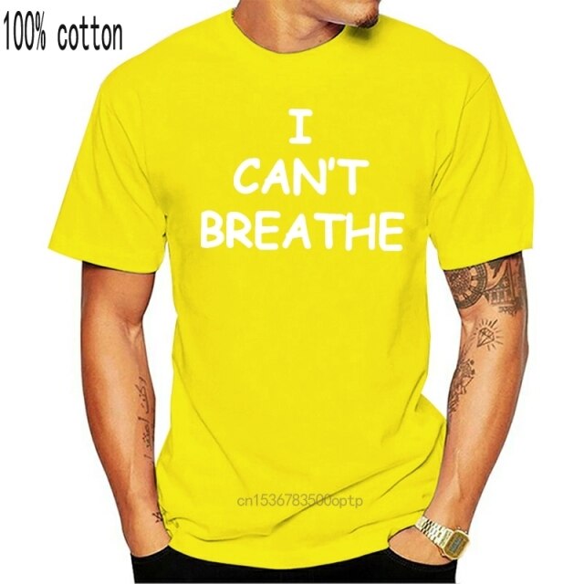 men tops t-shirt awesome cotton I cant breathe loose big fat  plus size t shirts