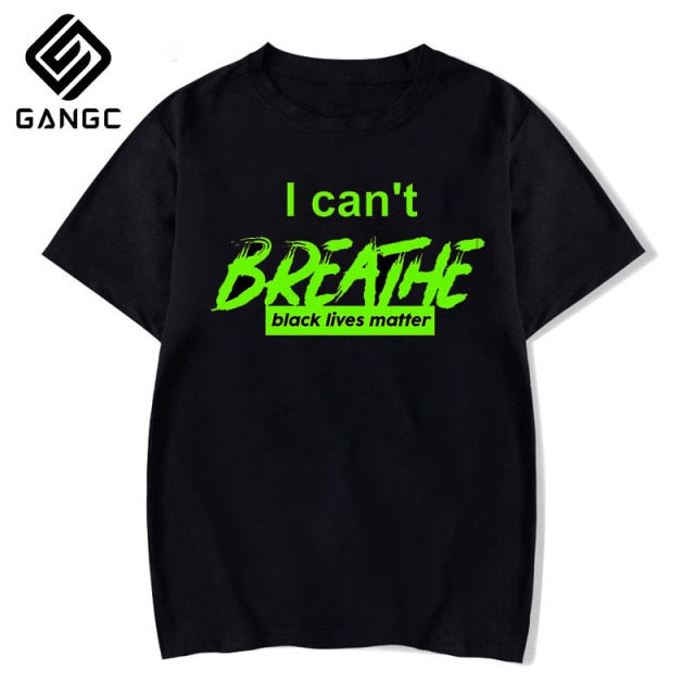 I Cant Breathe T Shirt men  Cotton T-shirt O-neck short Sleeve george floyd men T shirt Slim Fit Top black lives matter Tee