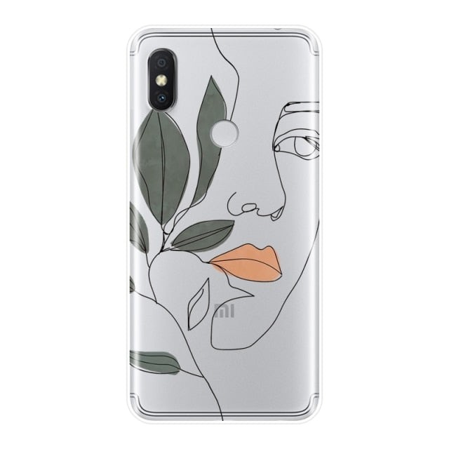 For Xiaomi Redmi S2 4A 5A 6A 5 Plus Lite Pocophone F1 Redmi Note 4 4X 5 5A 6 Pro Prime Phone Case Silicone Aesthetic Back Cover