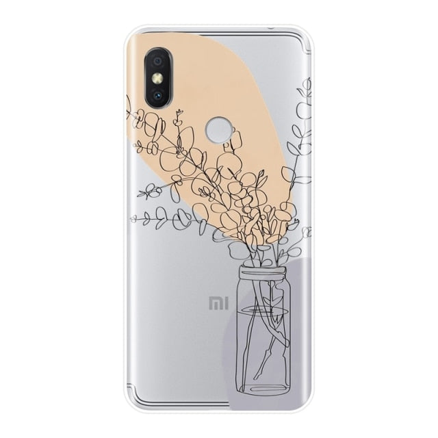 For Xiaomi Redmi S2 4A 5A 6A 5 Plus Lite Pocophone F1 Redmi Note 4 4X 5 5A 6 Pro Prime Phone Case Silicone Aesthetic Back Cover
