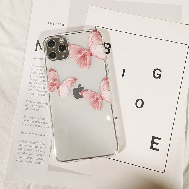 Girl Butterfly Phone Case For Samsung Galaxy A5 A7 2017 A6 A8 2018 A10 A20 A30 A20E A30S A40 A50 A70 A51 A71 Silicone Back Cover