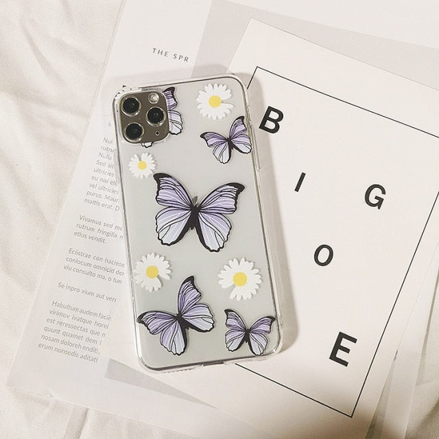 Girl Butterfly Phone Case For Samsung Galaxy A5 A7 2017 A6 A8 2018 A10 A20 A30 A20E A30S A40 A50 A70 A51 A71 Silicone Back Cover