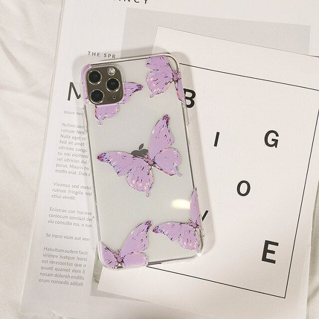 Girl Butterfly Phone Case For Samsung Galaxy A5 A7 2017 A6 A8 2018 A10 A20 A30 A20E A30S A40 A50 A70 A51 A71 Silicone Back Cover