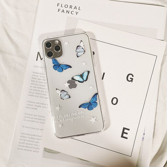 Girl Butterfly Phone Case For Samsung Galaxy A5 A7 2017 A6 A8 2018 A10 A20 A30 A20E A30S A40 A50 A70 A51 A71 Silicone Back Cover