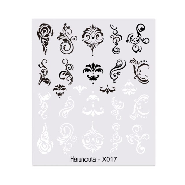 Gold Silver 3D DIY Sticker Leaf Leaves Flower Stickers for Nails Laser Holpgraphics Transfer Decal Spring Summer Series Slider
