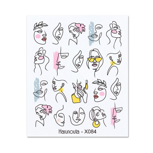 Gold Silver 3D DIY Sticker Leaf Leaves Flower Stickers for Nails Laser Holpgraphics Transfer Decal Spring Summer Series Slider