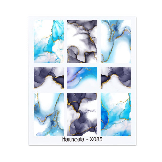 Gold Silver 3D DIY Sticker Leaf Leaves Flower Stickers for Nails Laser Holpgraphics Transfer Decal Spring Summer Series Slider