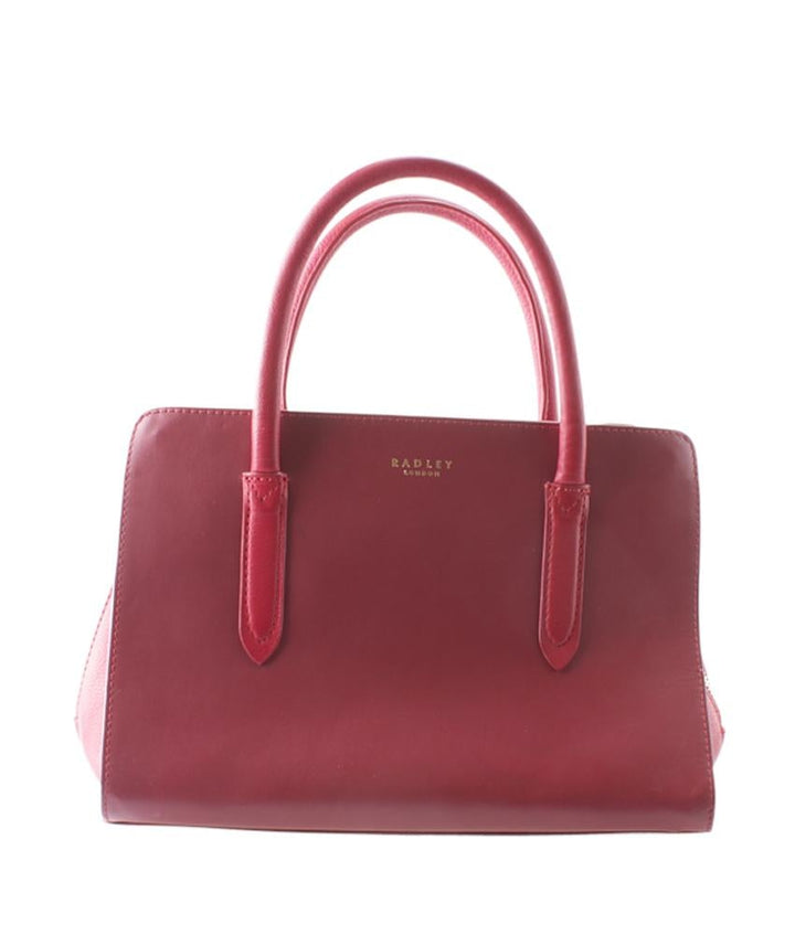 Radley & Co Liverpool Street Zip-top Red Leather 2-Way Bag