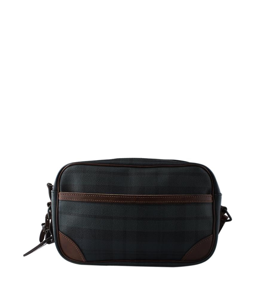 Ralph Lauren Brown & Green Coated Canvas Shoulder Bag