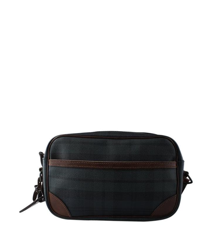 Ralph Lauren Brown & Green Coated Canvas Shoulder Bag