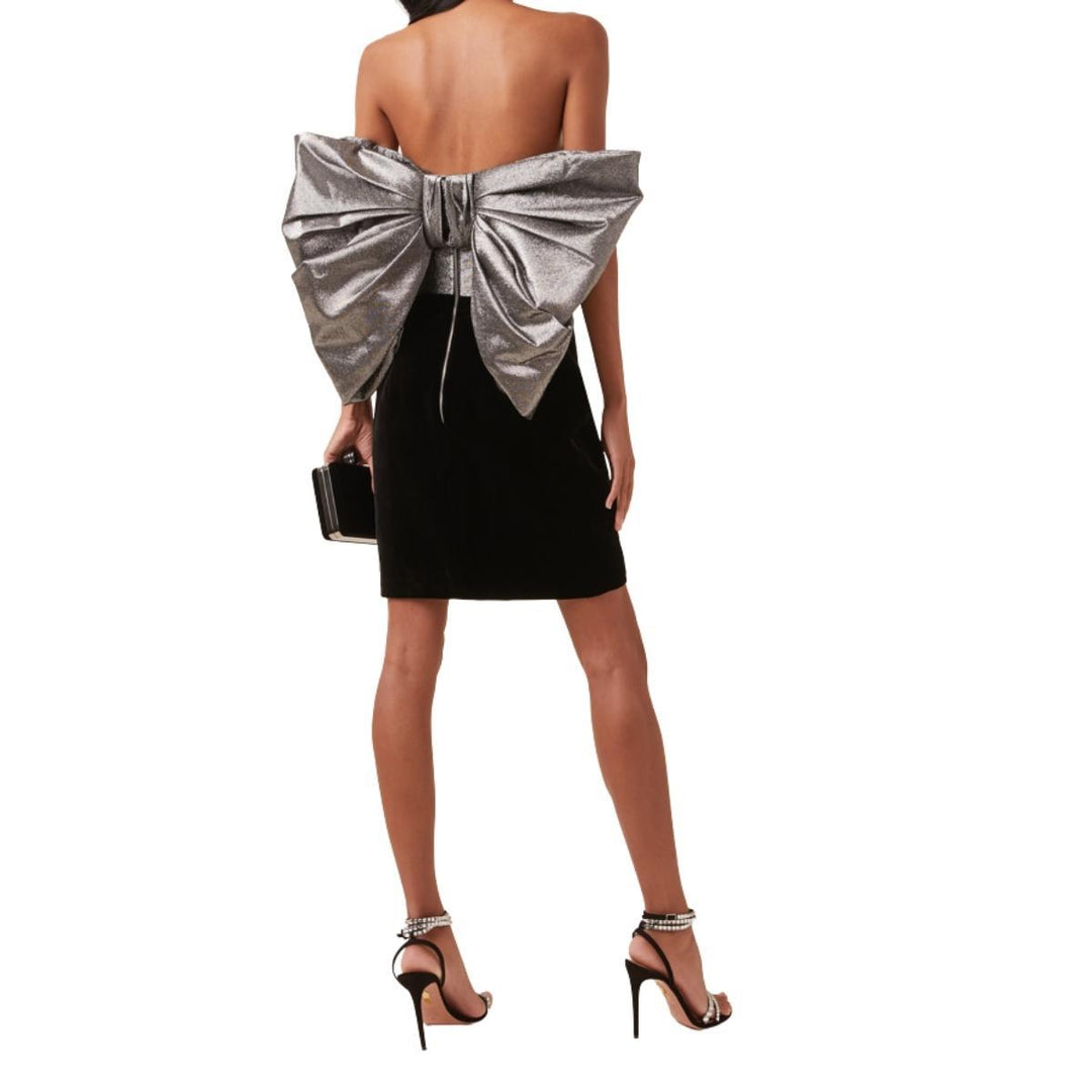 Off-The-Shoulder Bow Mini Dress