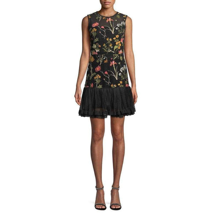 Embroidered Flower Lace Dress
