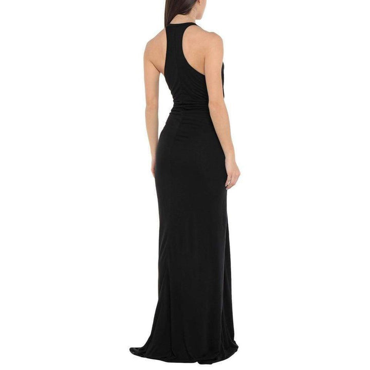 Draped Stretch Silk Maxi Dress