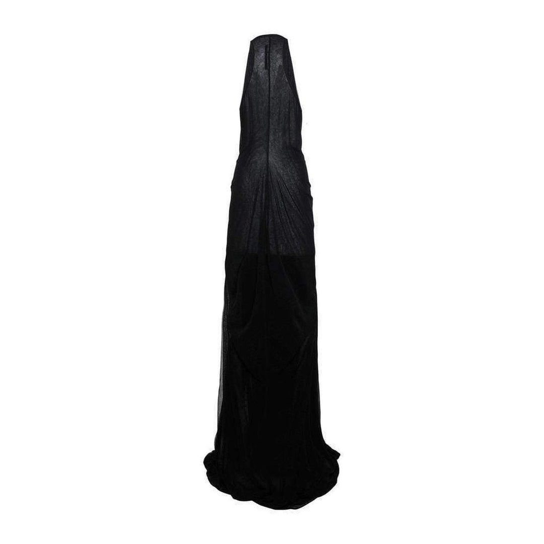Draped Stretch Silk Maxi Dress