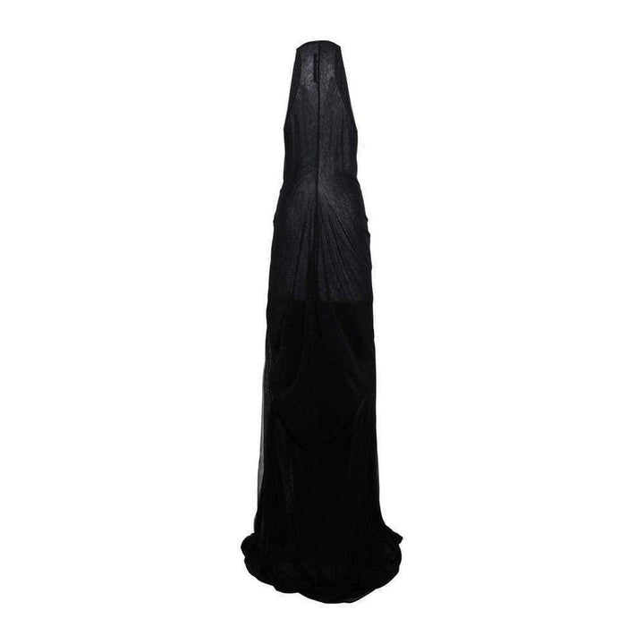 Draped Stretch Silk Maxi Dress