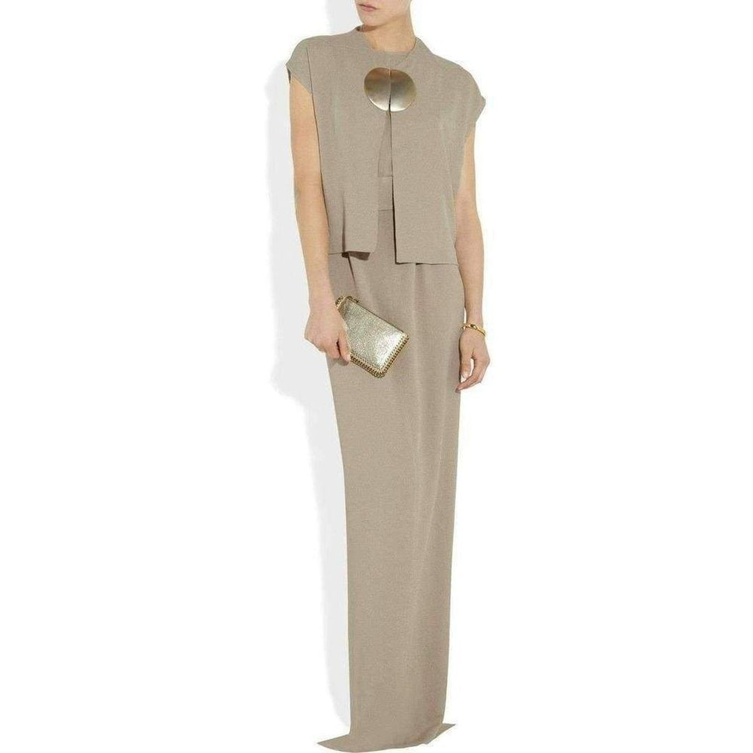 Dagger Mantlette Silk-crepe Jacket
