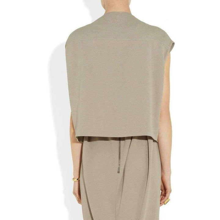 Dagger Mantlette Silk-crepe Jacket