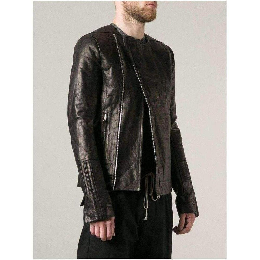 Vicious Textured Leather Biker Jacket