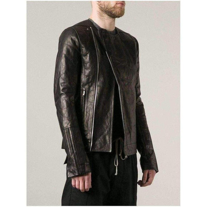 Vicious Textured Leather Biker Jacket