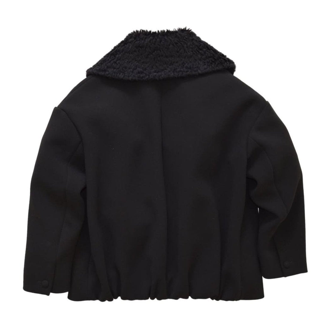 Black Fur Astrakan Collar Jacket