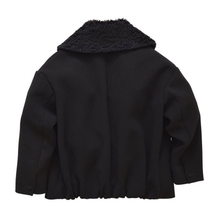 Black Fur Astrakan Collar Jacket