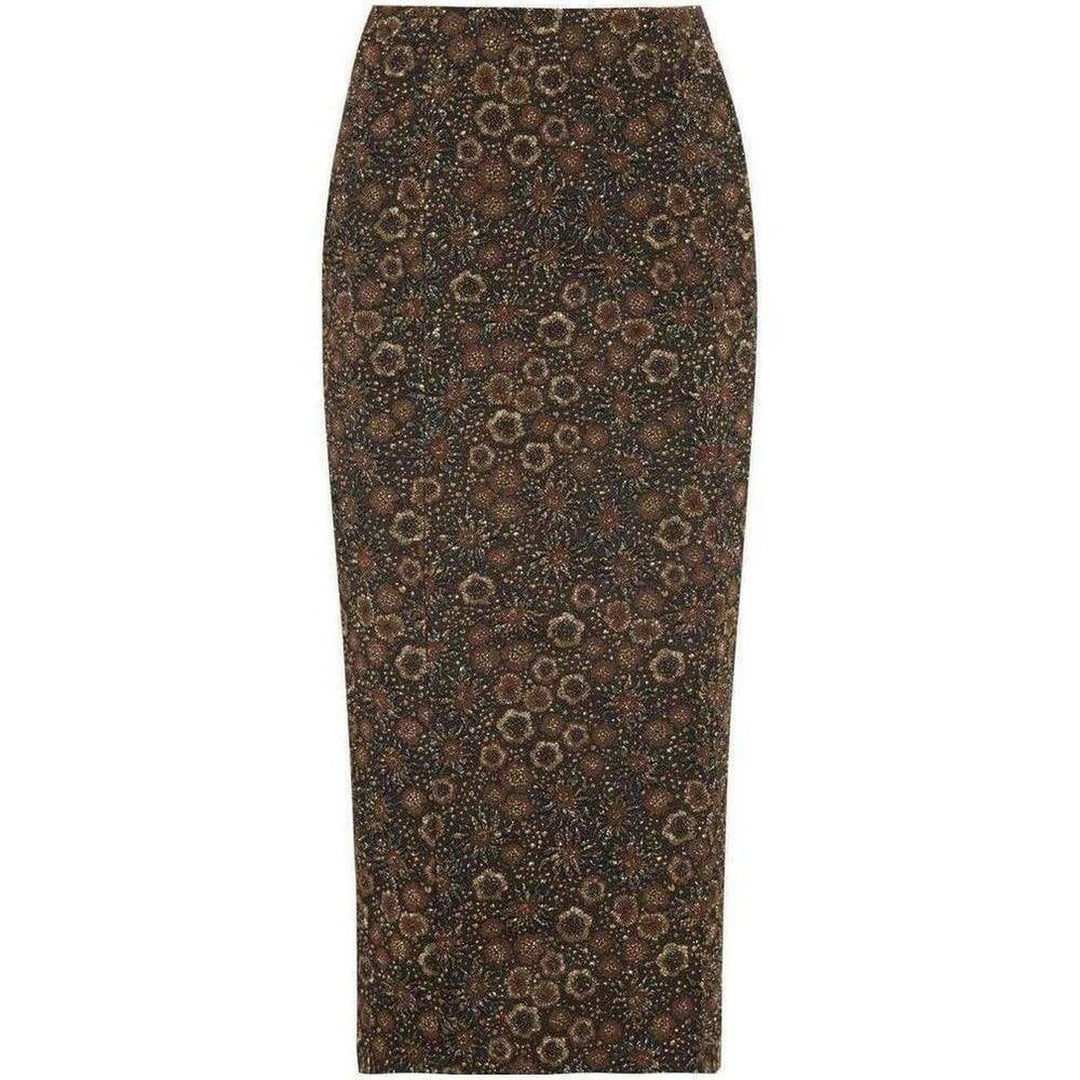 Rochas-Floral Jacquard Pencil Skirt - Runway Catalog