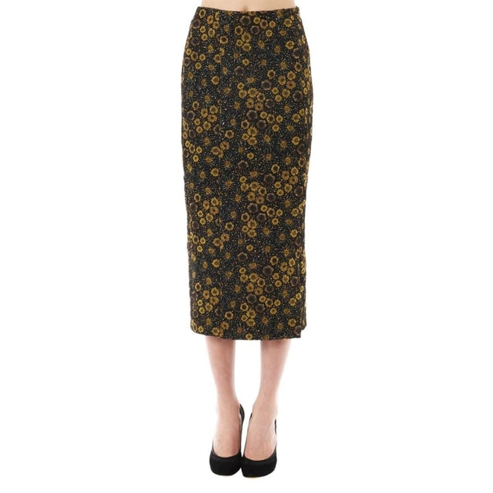 Floral Jacquard Pencil Skirt