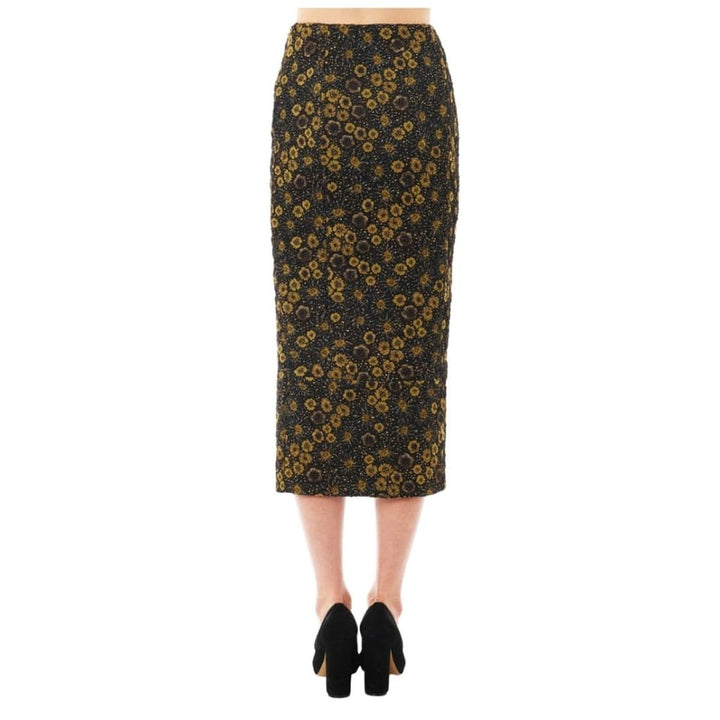 Floral Jacquard Pencil Skirt