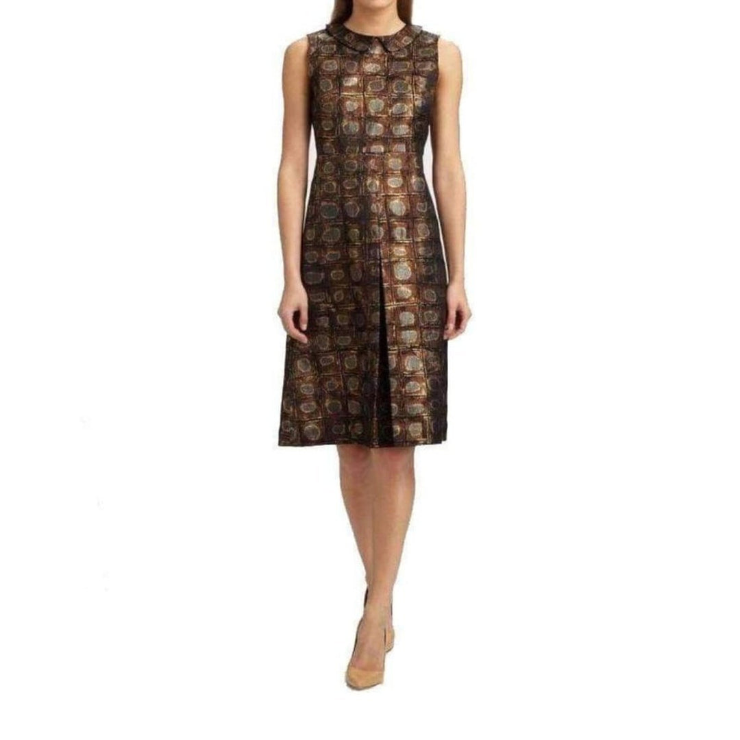 Rochas-Printed Silk Wool Organdy Finished Dress - Runway Catalog