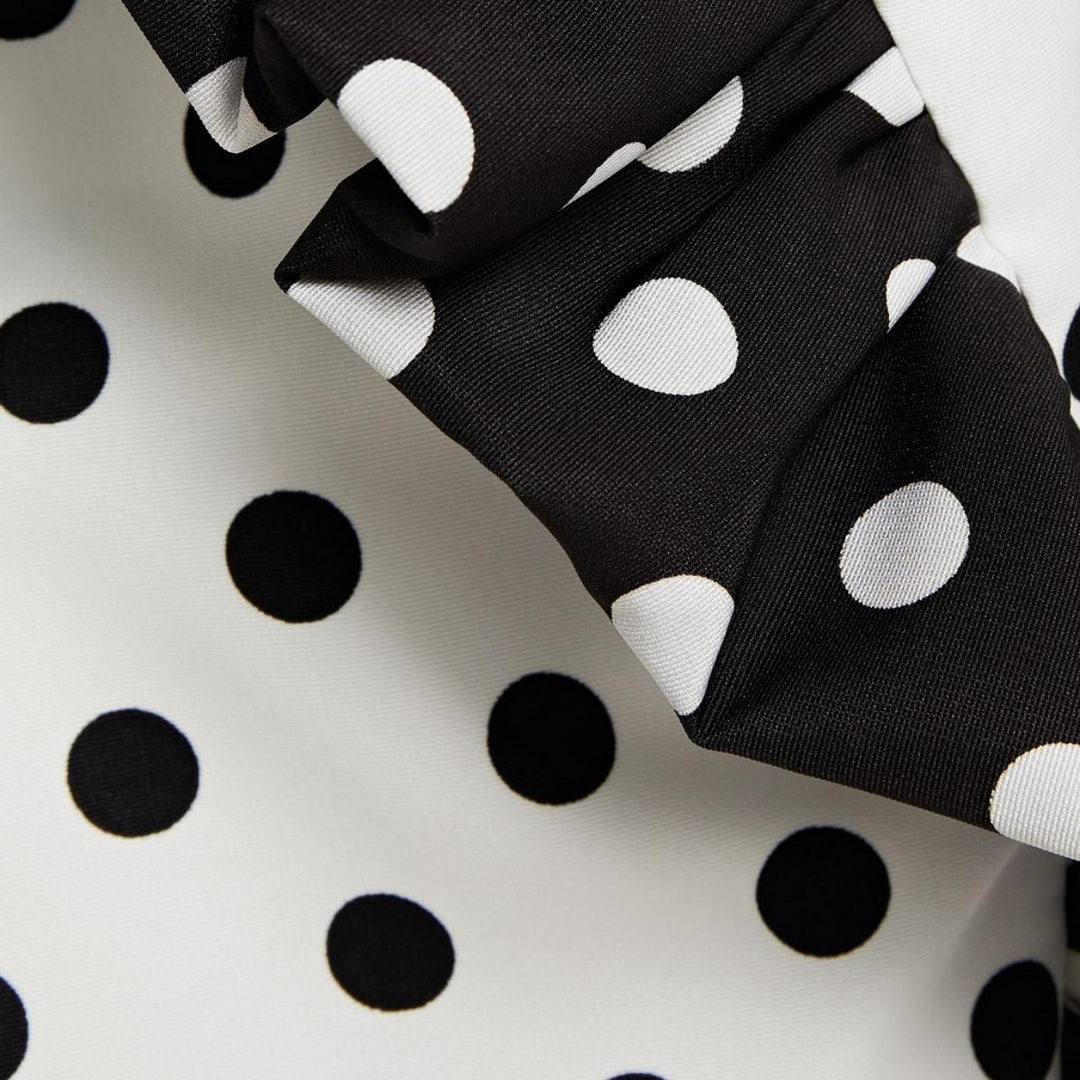 Ruffled Polka-Dot Blouse