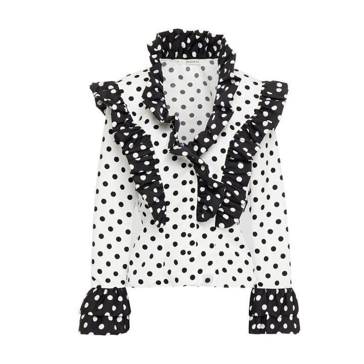 Rodarte-Ruffled Polka-Dot Blouse - Runway Catalog