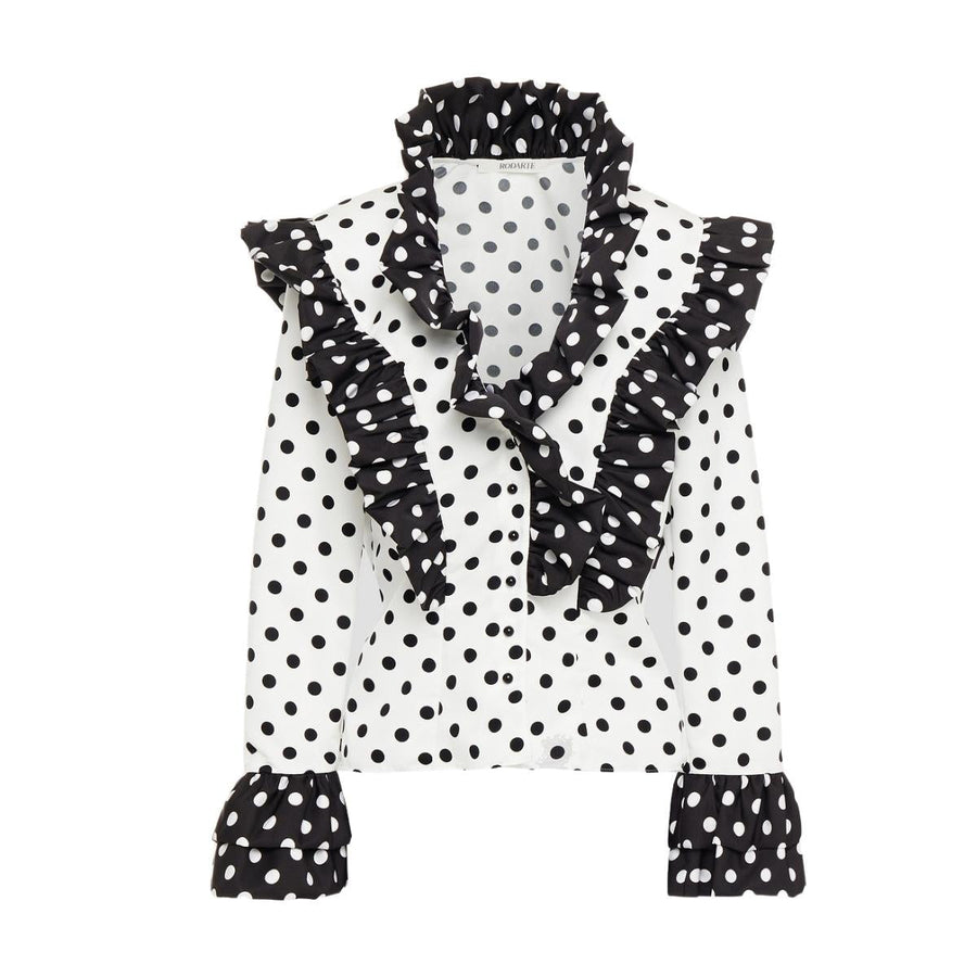 Rodarte-Ruffled Polka-Dot Blouse - Runway Catalog