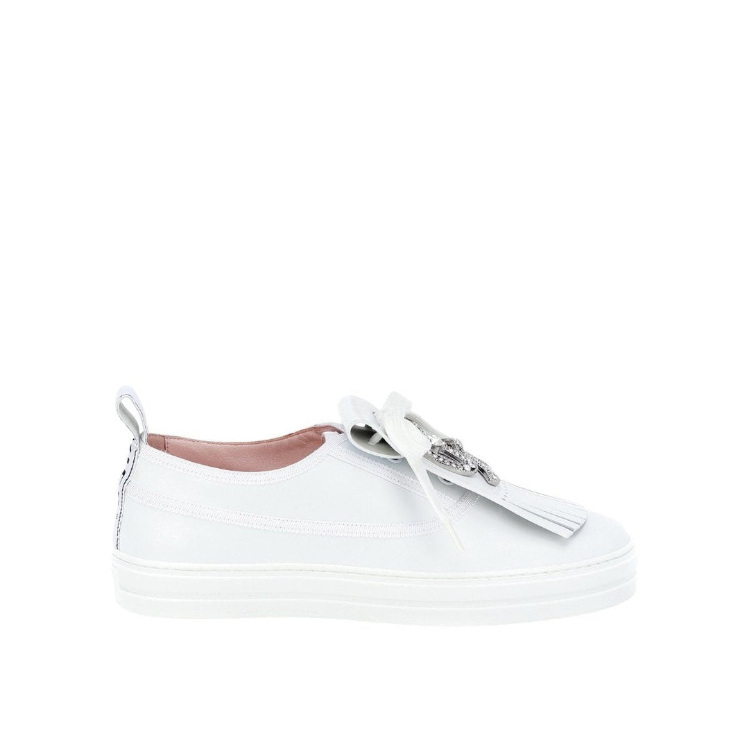 Roger Vivier-Call Me Vivier Leather Jewel Sneakers - Runway Catalog