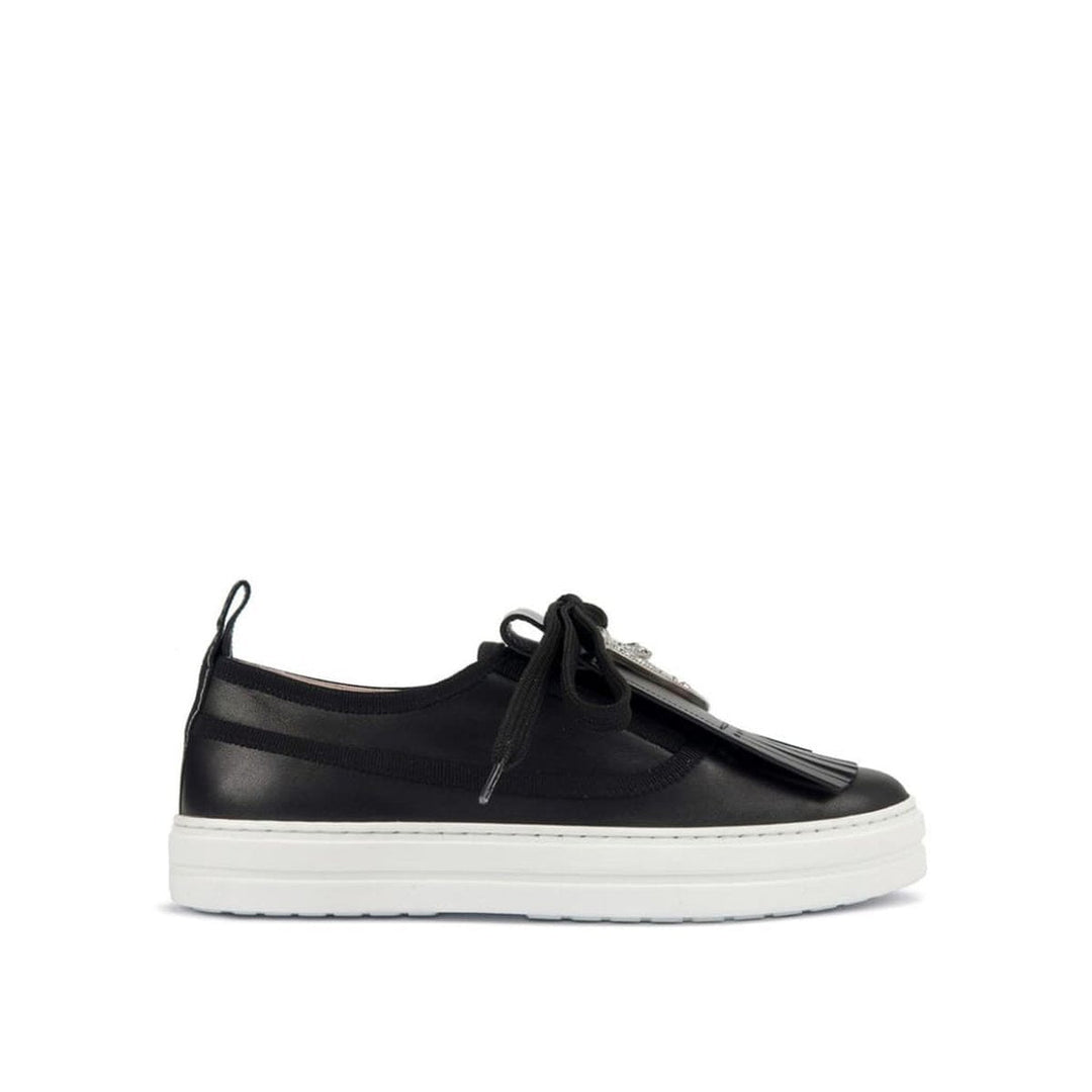 Roger Vivier-Call Me Vivier Leather Sneakers - Runway Catalog