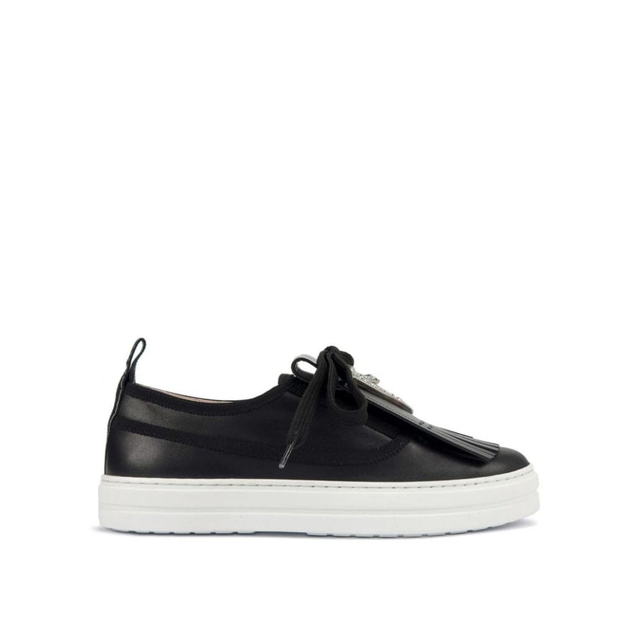 Roger Vivier-Call Me Vivier Leather Sneakers - Runway Catalog