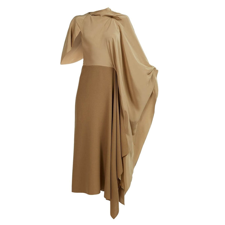 Roland Mouret-Calhern Asymmetric Wool-Crepe Dress - Runway Catalog