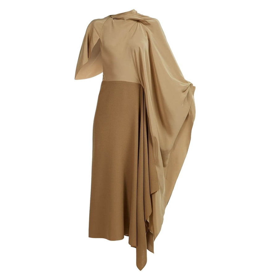 Roland Mouret-Calhern Asymmetric Wool-Crepe Dress - Runway Catalog