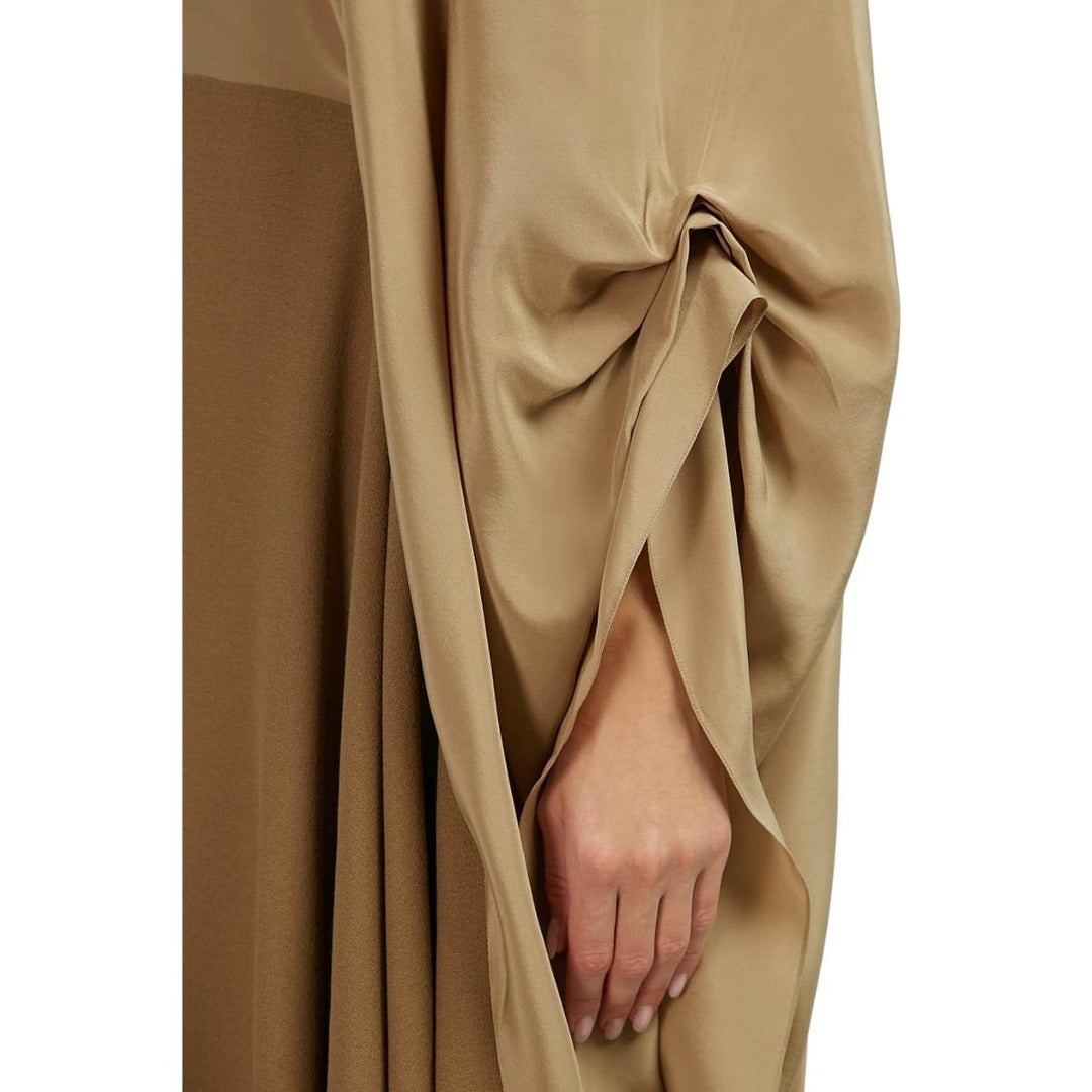 Calhern Asymmetric Wool-Crepe Dress