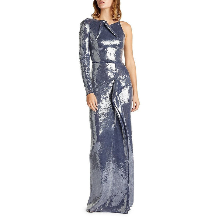 Delamere One-Shoulder Sequin Gown