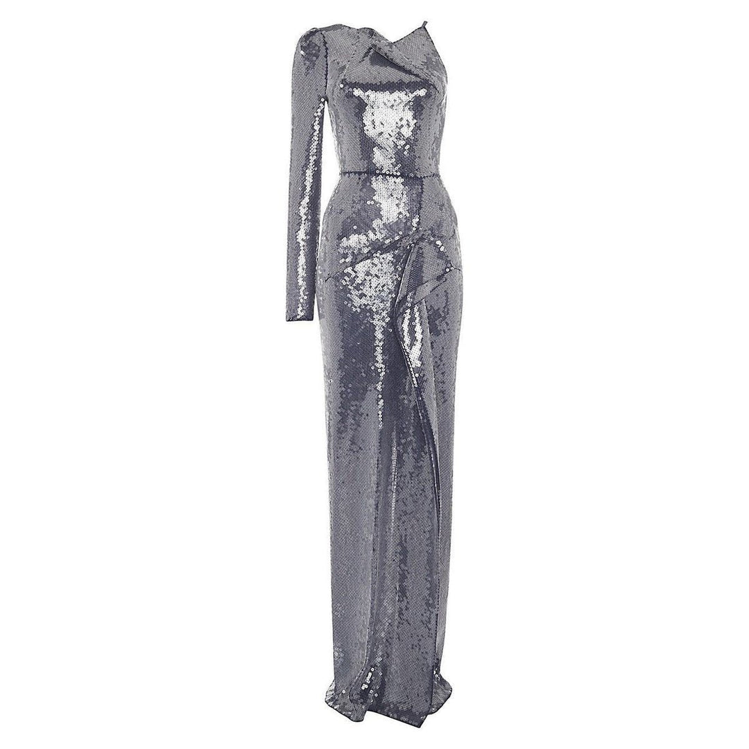 Roland Mouret-Delamere One-Shoulder Sequin Gown - Runway Catalog
