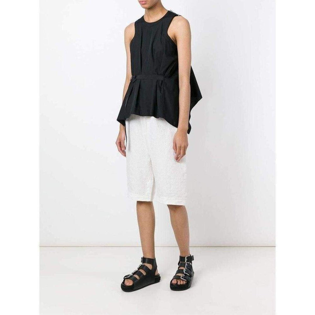 Black Belted Front Top