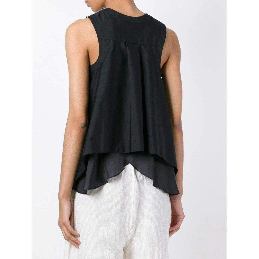 Black Belted Front Top