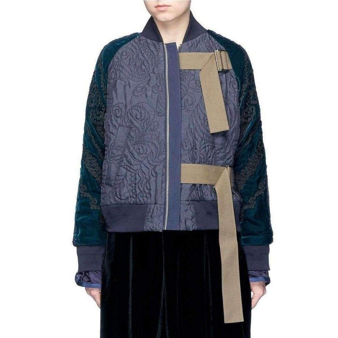 Calligraphy Embroidered Bomber Jacket